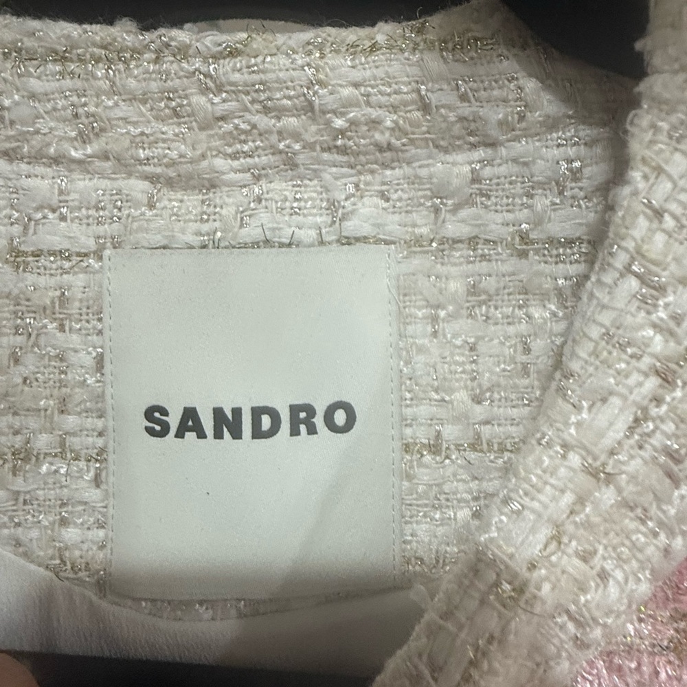 Sandro Textured PinkCream Jacket - Picture 6 of 9